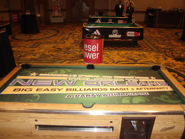 Shaq Custom Pool Table Cloth